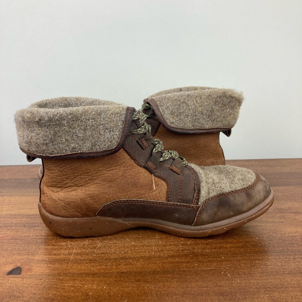Chaco Barbary Boots Pinecone Leather Casual Lace Up Ankle Hiking Wool Women’s 7. - Picture 9 of 14
